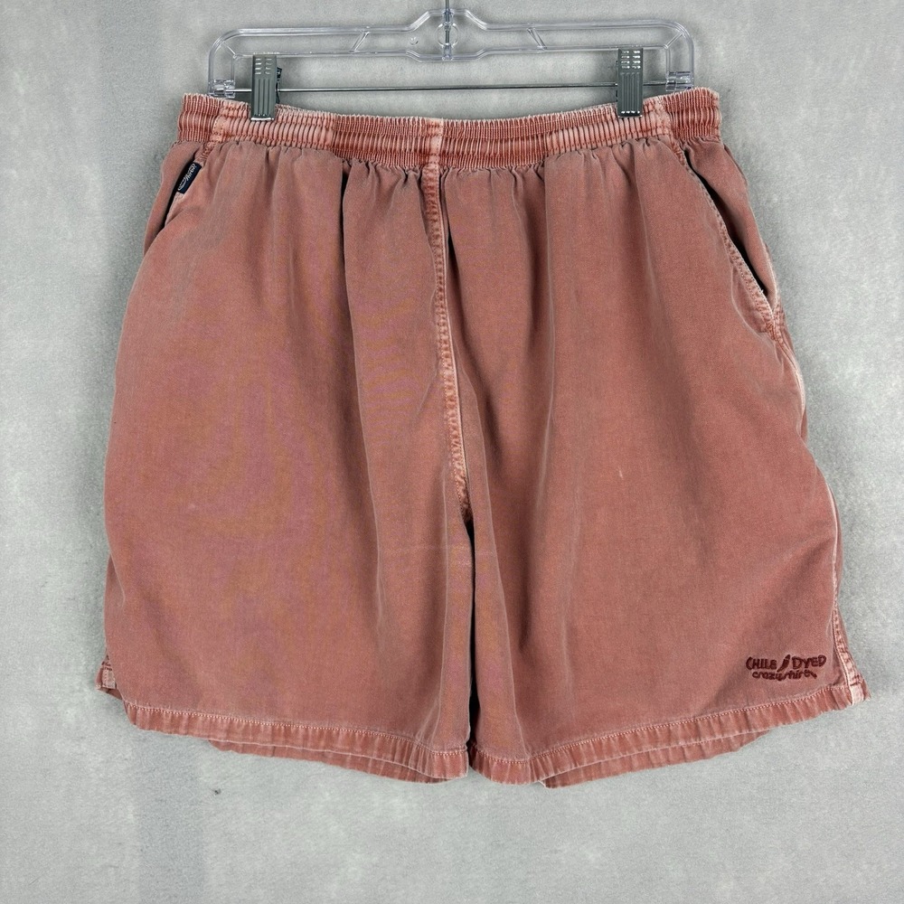 Crazy Shirts Hawaii Shorts Men’s XXL Red 6” Twill Chile Dyed Casual Beach